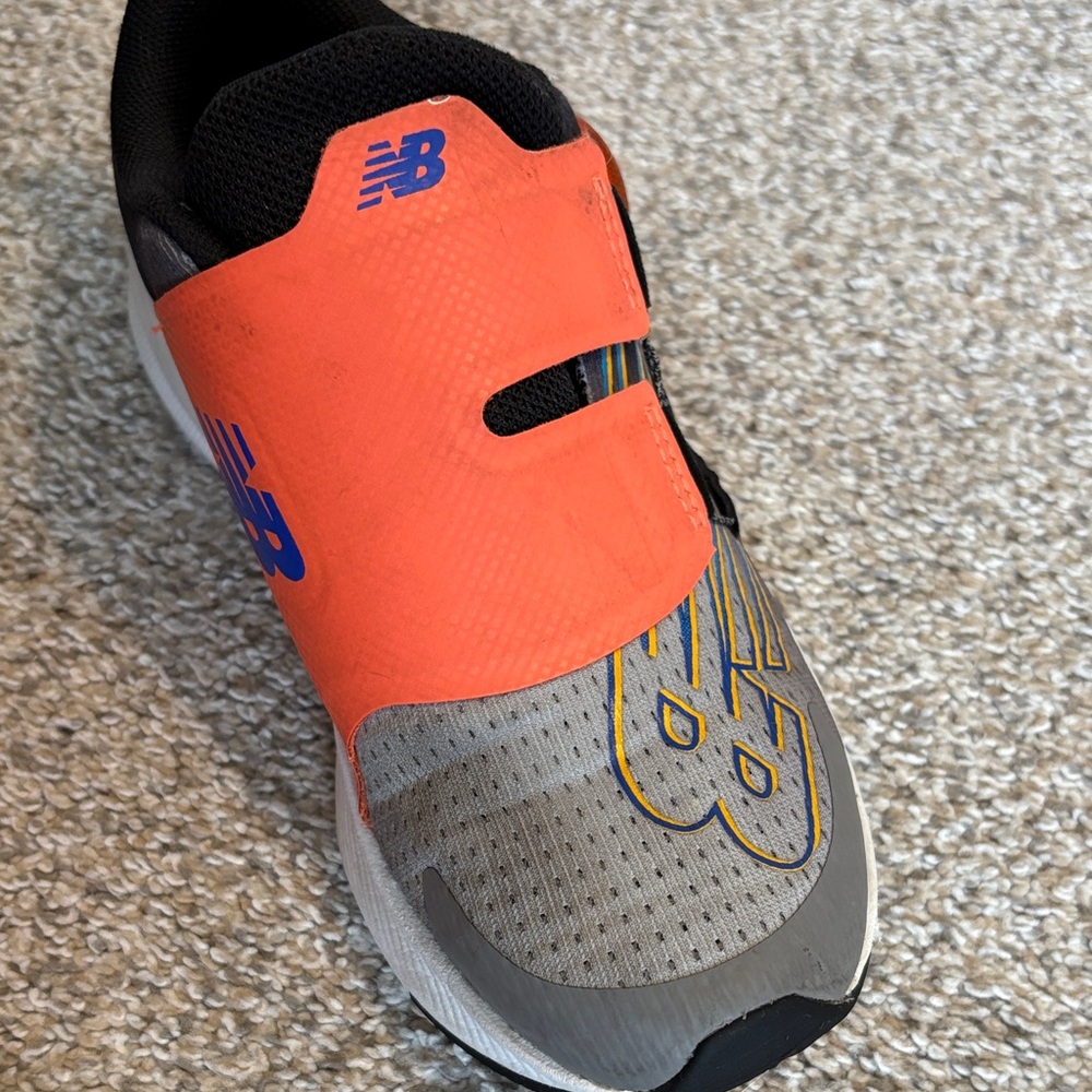 New Balance Kids' Orange and Gray Sneakers - Picture 6 of 7